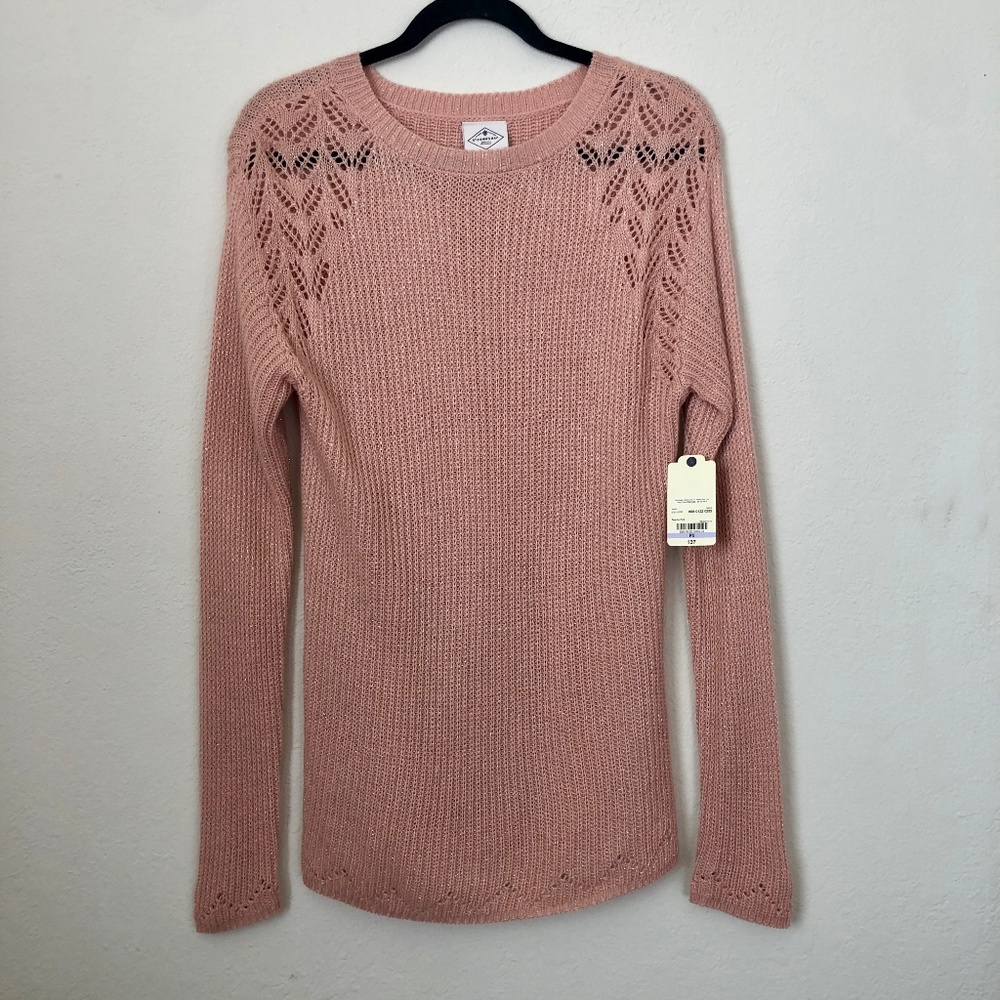 NWT St. John's Bay Pink Cutout Design Sweater